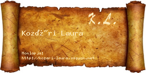 Kozári Laura névjegykártya